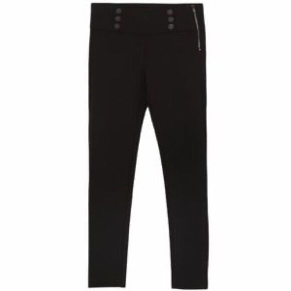 Zara Mid-Rise Leggings with Buttons Size XL - Picture 2 of 9